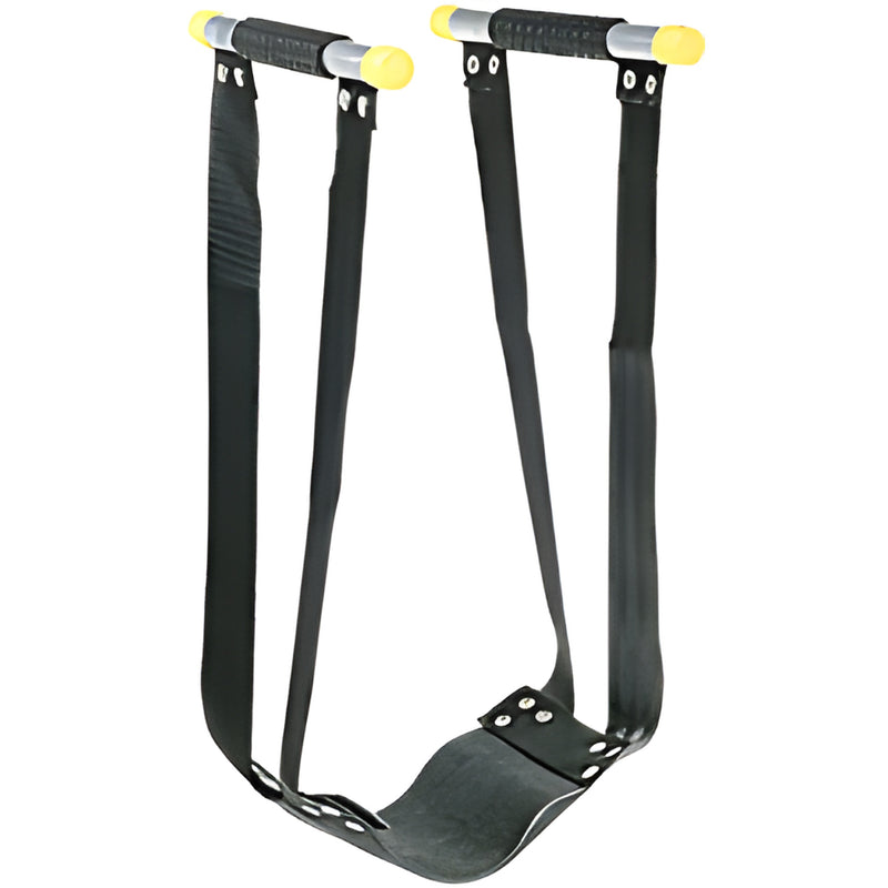 CRL LGS50 glass lifting sling, 50 in black nylon straps with rubber pad and aluminum handles with yellow end caps, 220 lb cap