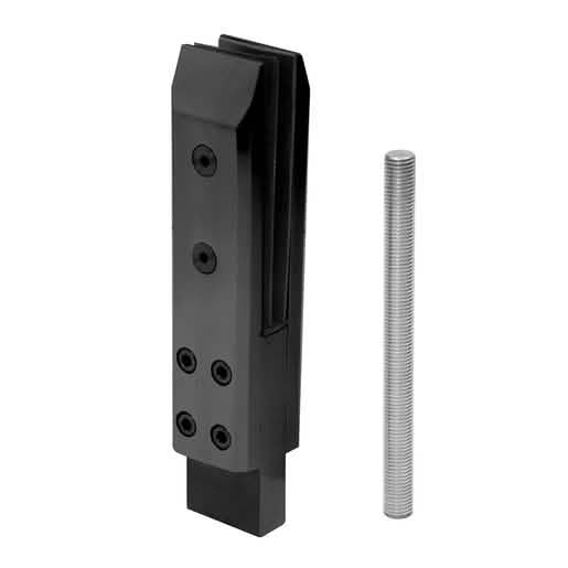 Matte Black Frameless Windscreen Clamp - Sleek, durable, 3-piece core mount design.