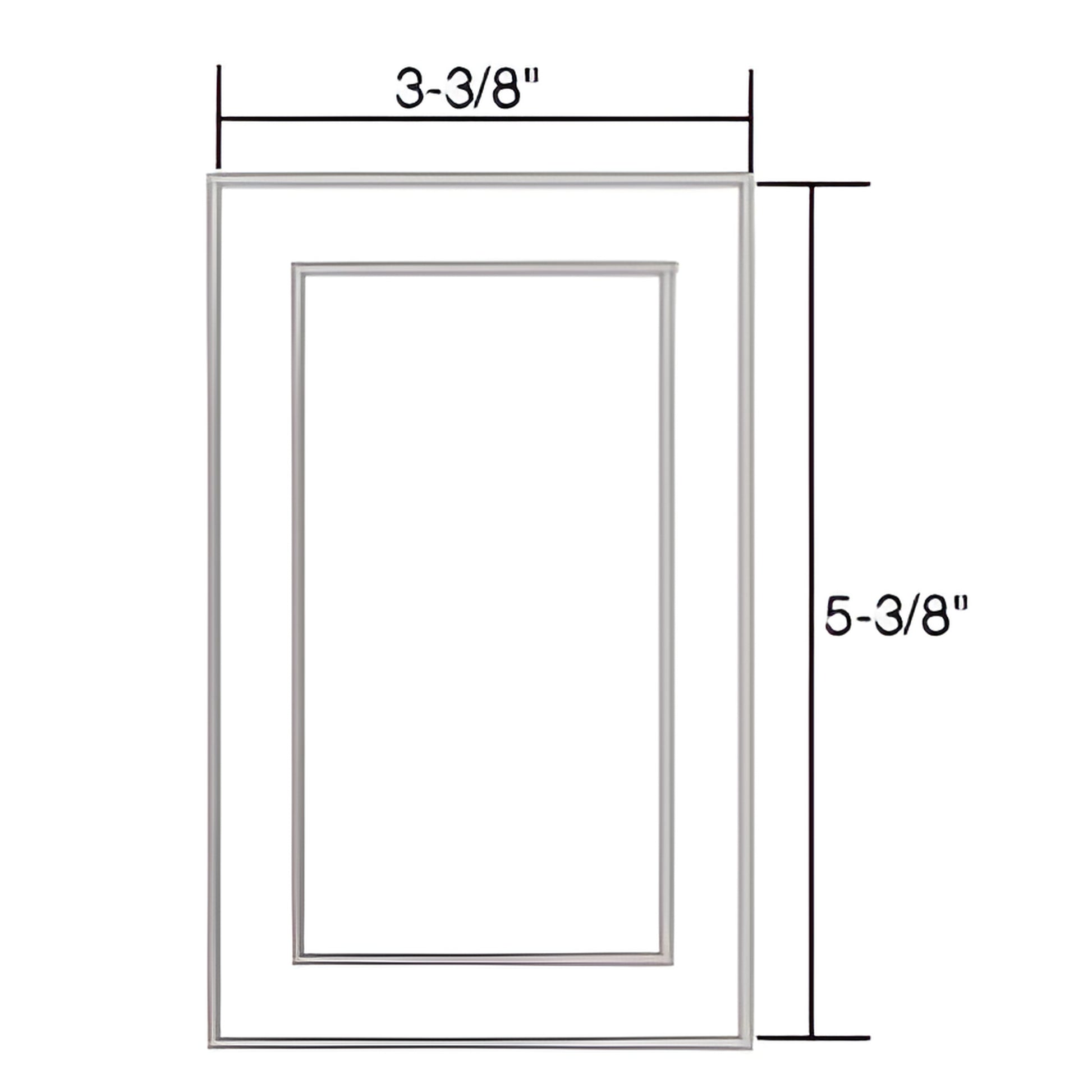 Clear acrylic perimeter gasket (APG1), single-plate peel-and-stick spacer for mirrors/outlets, 3-3/8" x 5-3/8"