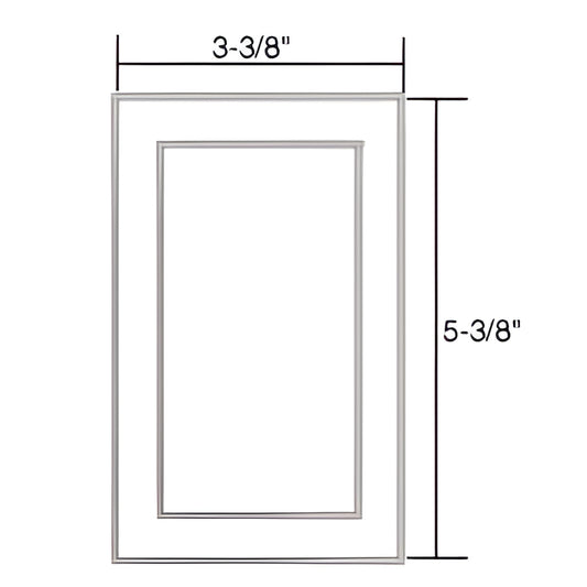 Clear acrylic perimeter gasket (APG1), single-plate peel-and-stick spacer for mirrors/outlets, 3-3/8" x 5-3/8"