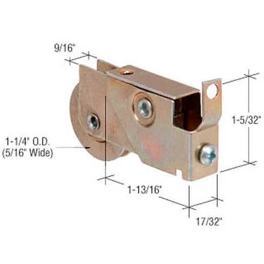 CRL 1-1/4" Steel Ball Bearing Sliding Glass Door Roller for smooth and durable operation.