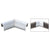CRL 135º Corner Horizontal Internal Splice for 2-1/2" Cap Rail