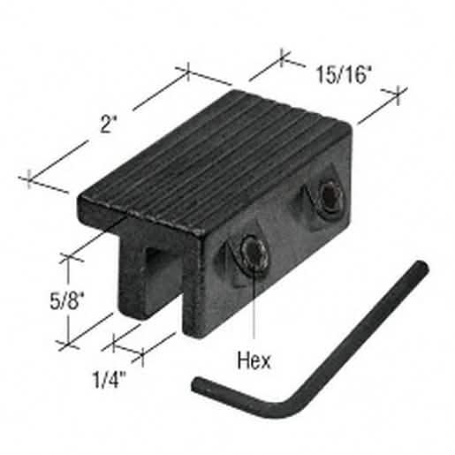CRL Black Tamper-Resistant Window Lock with Dual Hex Screws for Enhanced Security