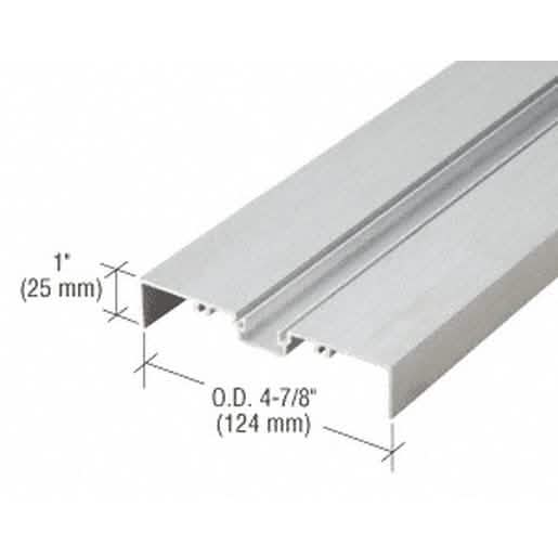 CRL 487 Clear Anodized OfficeFront™ Glazing Insert - 24'-2", Shallow Pocket for Modern Spa
