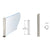 CRL PP09 Brushed Stainless Steel 18 in Round Partition Corner Post