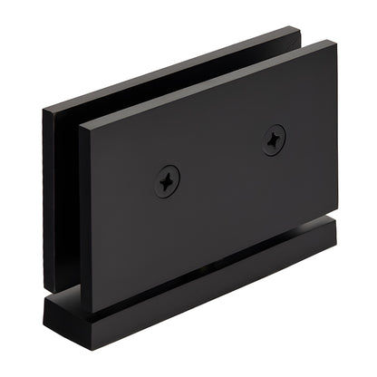 Oil-rubbed bronze top-and-bottom pivot hinge for 1/2" (12mm) tempered glass shower doors.