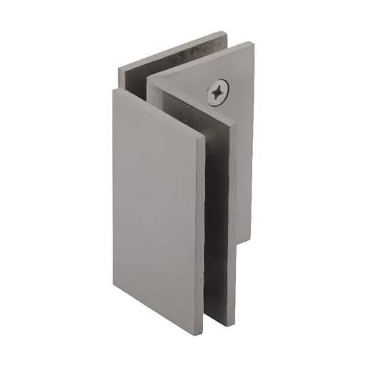 CRL Brushed Nickel Geneva Glass-to-Glass Bracket: Sleek, durable, modern design.