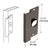 CRL Dark Bronze 6-1/2" Heavy Gauge Steel Latch Guard for Narrow Stile Flush Doors