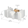 White nylon adjustable window roller with 1/2" flat steel wheel for Alenco windows (CRL G3166B)