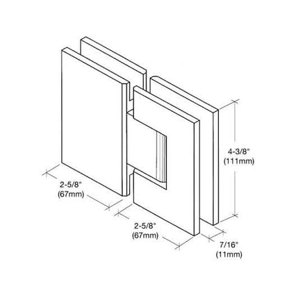 CRL Brushed Nickel Victoria 180° Glass-to-Glass Hinge: Sleek design for secure glass doors