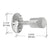 CRL Satin Chrome Wall-Mount Heavy-Duty Door Stop with Rubber Bumper