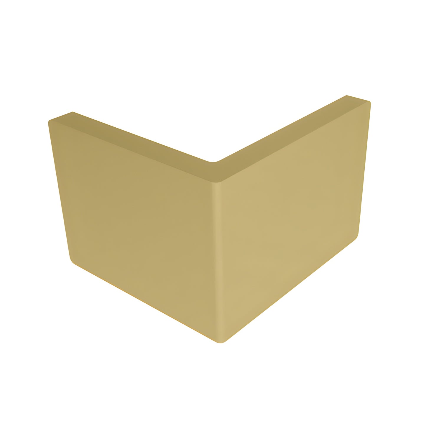 Satin brass LU090SB Lugano glass-to-glass corner clamp for 8-10mm shower glass, compact V-shaped design