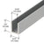 CRL Satin Anodized Shower Door Bottom U-Channel for 3/8" Glass - 144"