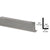 CRL 5/8 in Brushed Nickel Aluminum L-Bar Extrusion