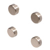 Set of 4 brushed nickel round mirror clips, 3/4 in. diameter for 1/4 in. (6 mm) mirrors - SKU MC02BN