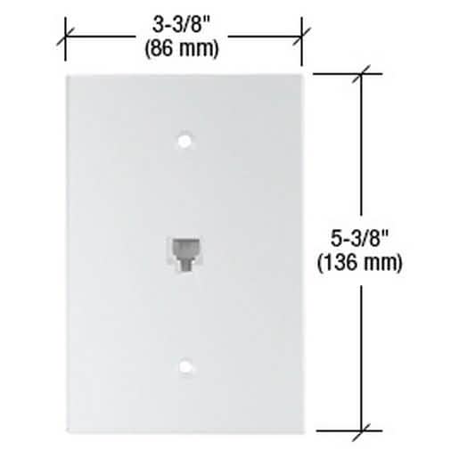 CRL Clear Telephone Jack Acrylic Mirror Plate - Modern, Sleek Design for Home Interiors