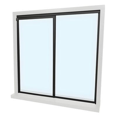 CRL Florence XO Duranodic Bronze 1/4" Tempered Glass Pass-Thru 36"x48"