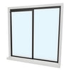 36x48 Florence two-panel sliding tempered glass counter window, Duranodic Bronze frame (XO), SKU D1038DUX03648
