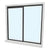 CRL Florence XO Duranodic Bronze 1/4" Tempered Glass Pass-Thru 36"x48"