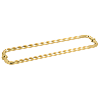 CRL BM Series 24 in Polished Brass Back-to-Back Tubular Towel Bar