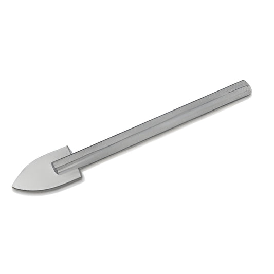 Tungsten carbide spearpoint glass drill bit, round 5/32" (4mm) shank - low RPM glass and tile drilling. SKU 2203406