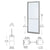 CRL-U.S. Aluminum 250 Series Narrow-Stile 3x7 Center-Hung Door Leaf