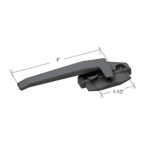 CRL Black Left Hand Cam Handle with 1-1/2" Screw Holes - Durable and Easy to Install