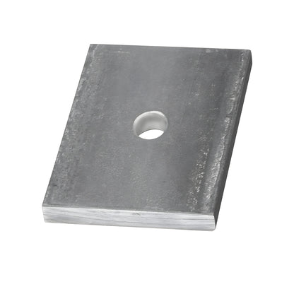 Mill steel weld block BSWB712, 2-1/2 x 2-3/4 in, 1/2 in thick, centered 1/2-13 tapped hole.