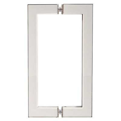 CRL Polished Nickel 8" x 8" SQ Series Square Tubing Back-to-Back Pull Handles