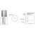 CRL Mill Aluminum Concealed Mounting Lug for 2 in Handrail Tubing