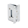 Polished chrome solid-brass Cologne positive-close shower door hinge, wall-mount. SKU C0L067CH
