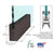 Black Bronze Glass Door Rail 4" Square DRS 12" - No Lock for 3/4" Glass