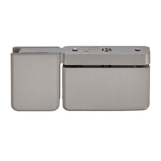CRL Brushed Nickel Pivot Hinge with U-Clamp for Glass Doors - Top/Bottom Mount