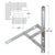 CRL 14" 4-Bar Stainless Steel Heavy-Duty Project-Out Door Hinge