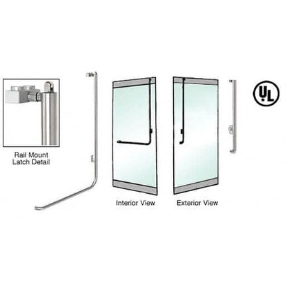 CRL-Blumcraft Brushed Stainless Right Hand Rail Mount Keyed Access Panic Handle