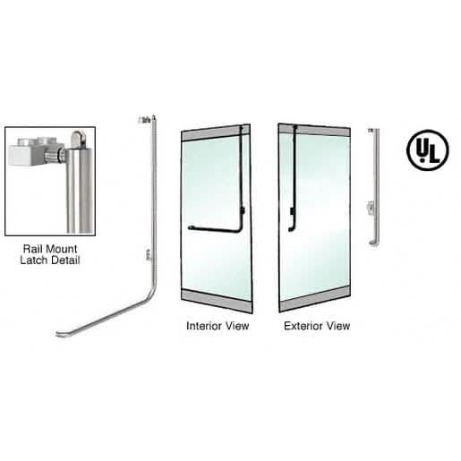 CRL-Blumcraft Brushed Stainless Right Hand Rail Mount Keyed Access Panic Handle