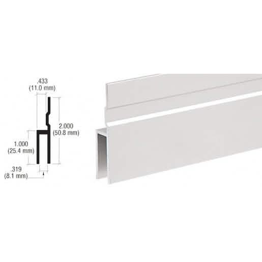 "CRL Satin Anodized Rear Hanger Extrusion in sleek finish for durable glass installations.