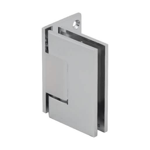 CRL Polished Chrome Melbourne Wall Mount Offset Back Plate Hinge for glass shower doors.