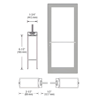 CRL-U.S. Aluminum 400 Clear-Anodized Center Pivot Entrance Door