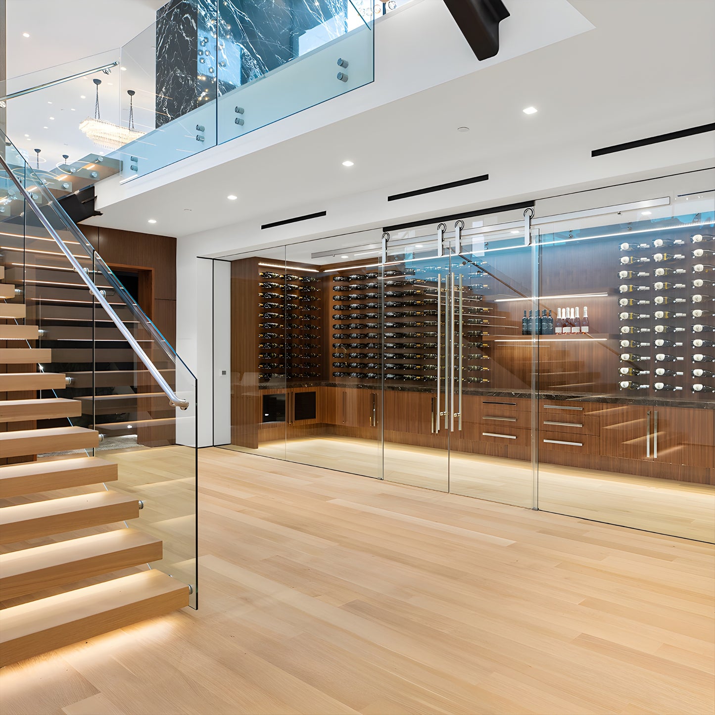 Brushed stainless sliding door hardware with hubless round wheel for 3/8-1/2" glass - SKU LAT34S0LBS