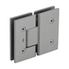 Brushed nickel Vienna glass-to-glass shower hinge, square design, solid brass - SKU V1E180BN