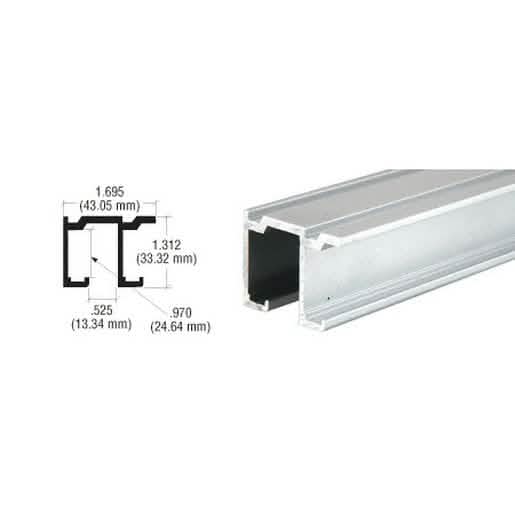 CRL Satin Anodized Double Overhead Track for Pass-Thru Windows - Durable and Sleek Design