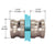CRL Brushed Nickel Euro Back-to-Back Glass Shower Door Knob Set