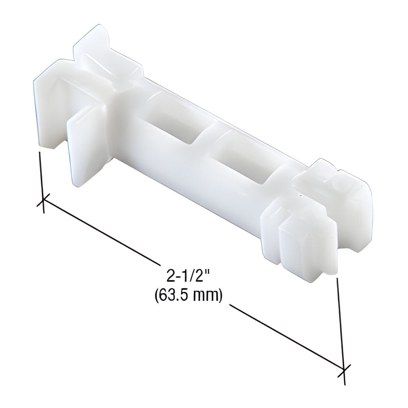 NC100 white Thermo-Set back-to-face glazing connector for 1 glazing, 2-1/2 long, 200/pack