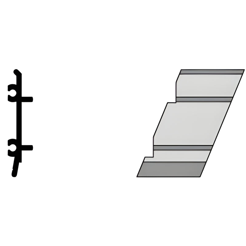AP608R aluminum corner anchor clip, mill finish, for 1/4" glazing mullions - four clips per pack with screws