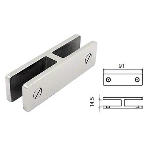"CRL Polished Stainless 180° Glass Bracing Clamp for Secure and Stylish Glass Installation