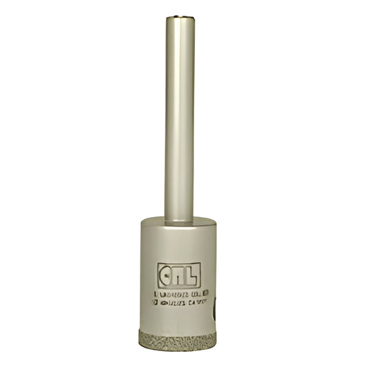 CRL EDD58 5/8" diamond plated glass drill bit with reduced round 3/8" shank and continuous rim