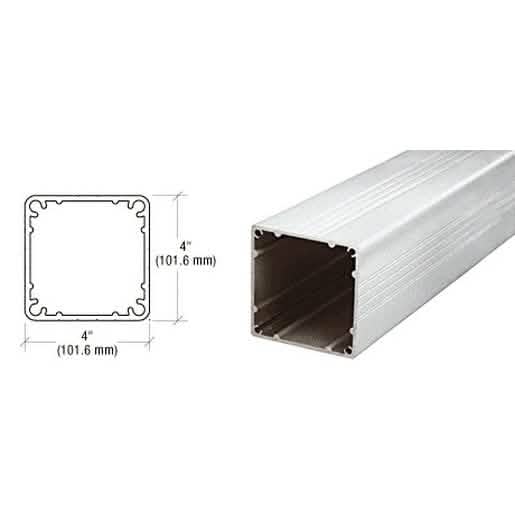 CRL Silver Metallic 4" x 4" Square Post, 42" Long - Durable and Stylish for Modern Spaces