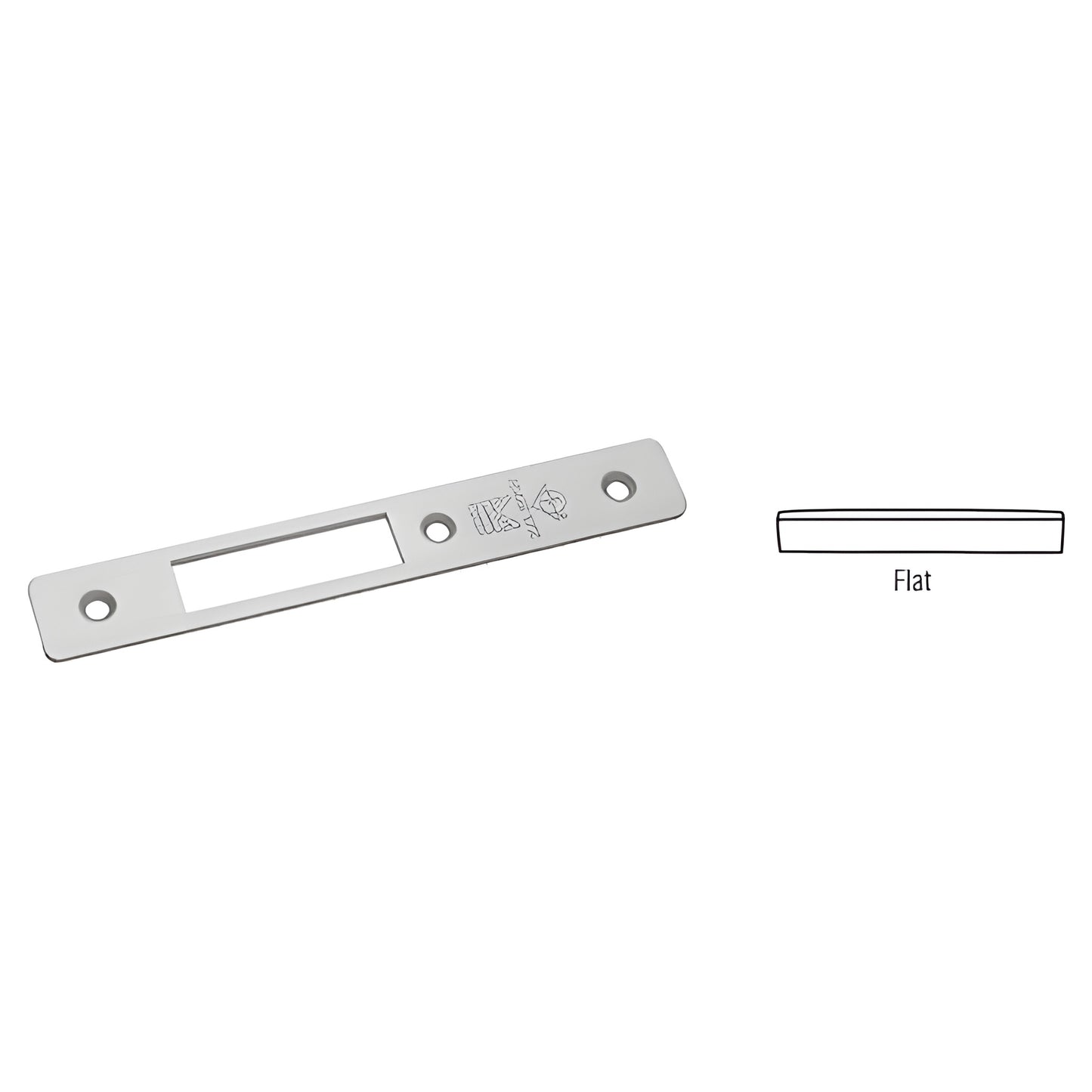 Aluminum flat 1 x 6-7/8 in faceplate for MS1853H deadlock SKU 18020AL