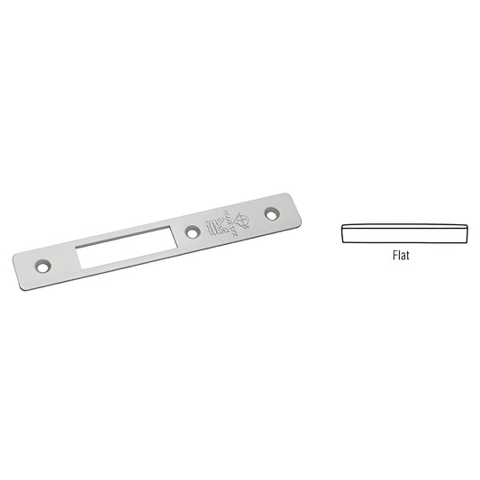 Aluminum flat 1 x 6-7/8 in faceplate for MS1853H deadlock SKU 18020AL